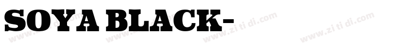 Soya Black字体转换